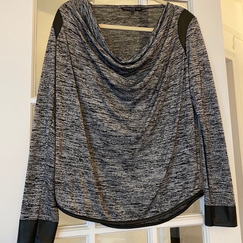 GENERATION LOVE Long Sleeve Draped Top